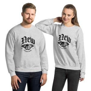 New Creation Butterfly - Sweatshirt Black Print
