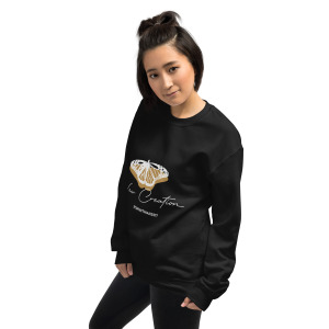New Creation Butterfly w/ Shadow - Sweatshirt White Print