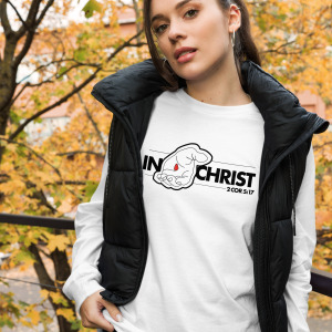 “In Christ’s Hand” Theme Shirt – Long Sleeve Shirt Black Print