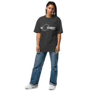 “In Christ’s Hand” Theme Shirt – Oversized T-Shirt White Print