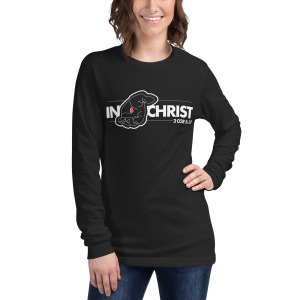 “In Christ’s Hand” Theme Shirt – Long Sleeve Shirt White Print